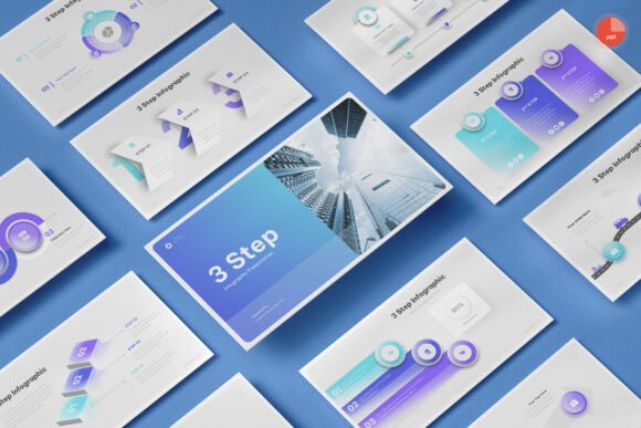 3 Step Infographic Template for Powerful Presentations