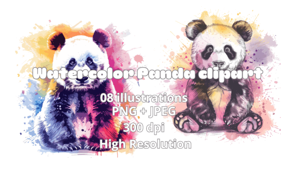 Adorable Watercolor Panda Bear: Art Meets Softness