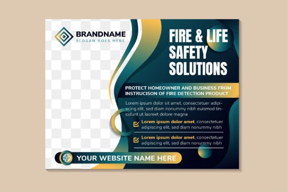 Fire and Life Horizontal Banner: Safety Design That Works