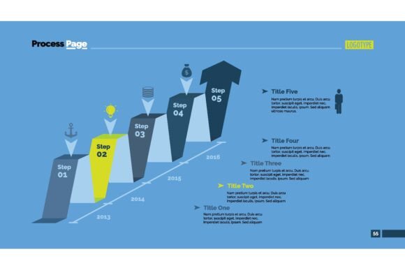 Five Steps Timeline Process Chart Slide: Unlocking Visual Clarity for Better Decision Making