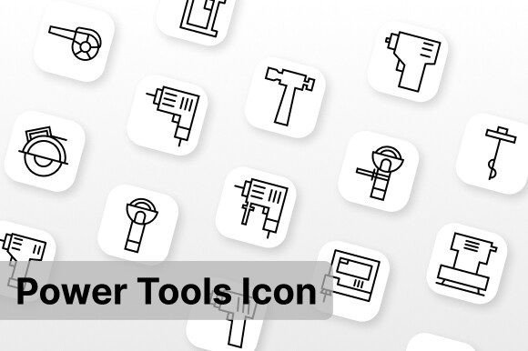 Power Tools Icon Set: A Versatile Resource for Design Projects