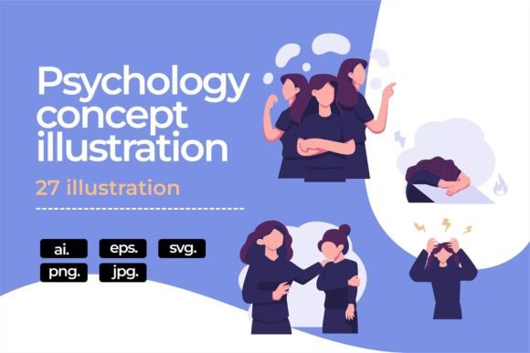 Psychology Concept Flat Illustration: A Versatile Visual Toolkit for Modern Communication