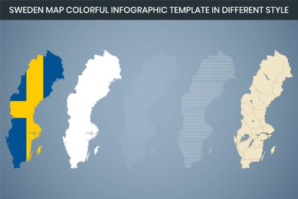 Sweden Map Illustration Infographic: A Versatile Tool for Data Visualization and Design