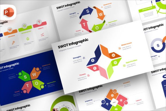 SWOT Infographic Presentation Template for Clear Strategy