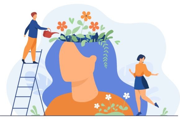 Tiny People and Beautiful Flower Garden: A Visual Metaphor for Mental Wellbeing